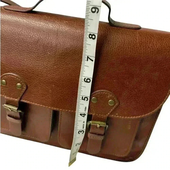 DIVIDED Faux Leather Crossbody Messenger Bag Multi Compartment and Pockets - Picture 5 of 14